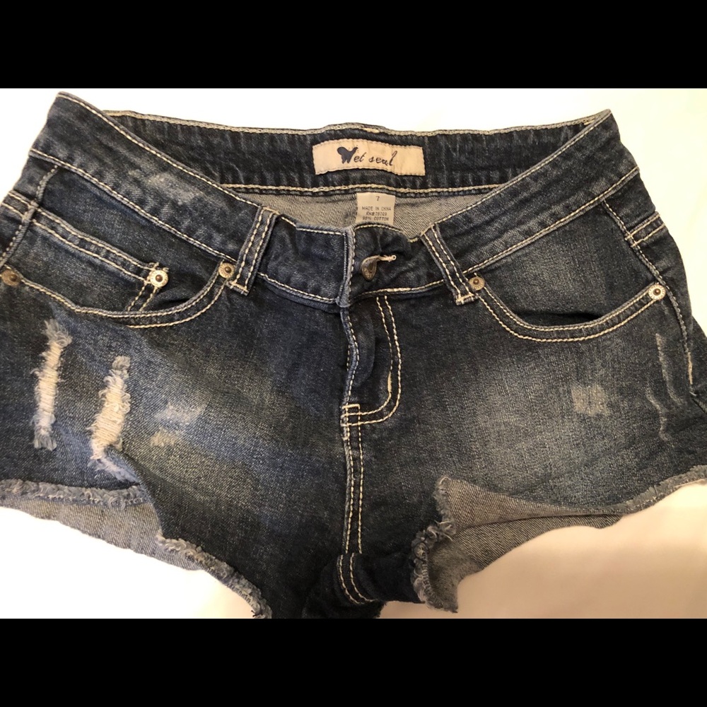 Denim shorts